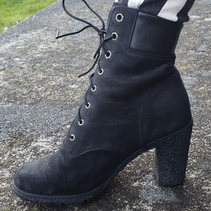 Timberland heeled moto booties